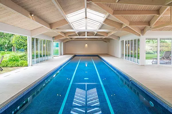 Converted outdoor pool to indoor