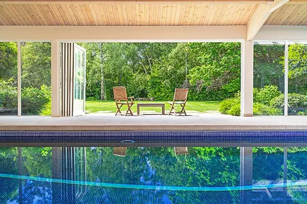 Converted outdoor pool to indoor