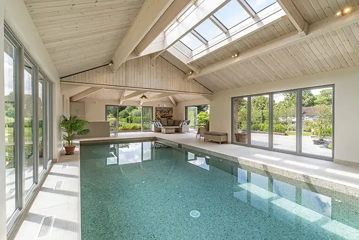 barn style pool ceiling