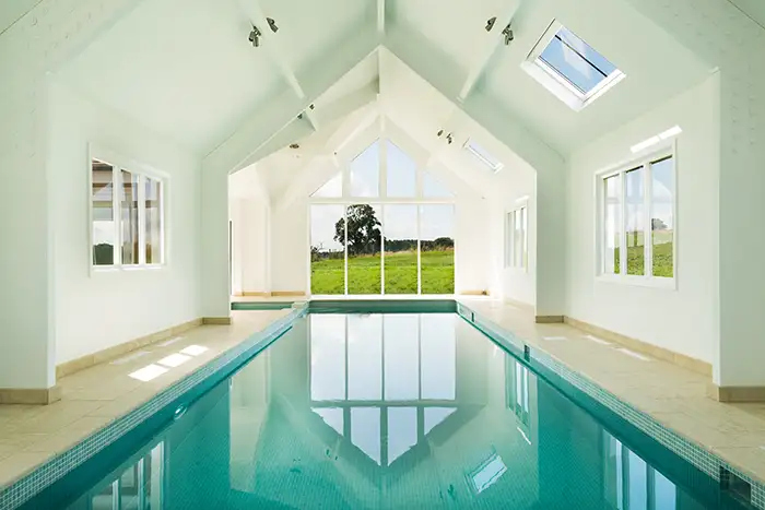 vaulted style pool ceiling