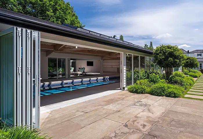 External view of a pool house