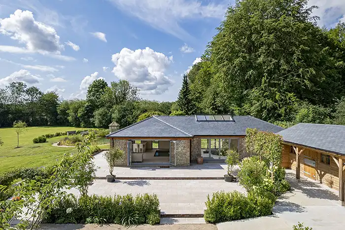 External view of a pool house