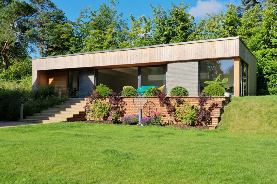 External view of a pool house